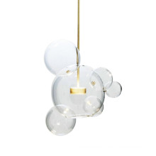 Modern Cear Bubbles Decorative Glass LED Hanging Pendant Light Chandelier